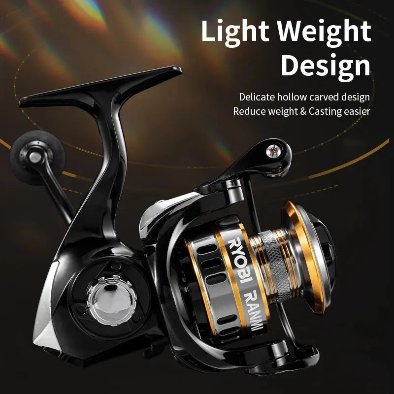 RYOBI RANMI RY Spinning Fishing Reel with Ultralight Metal Frame