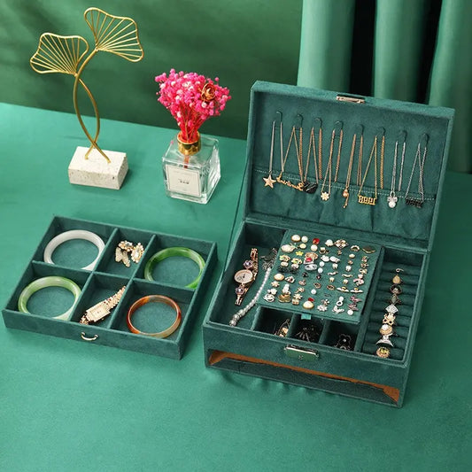 Luxury Vintage Style Double Jewelry Storage Box